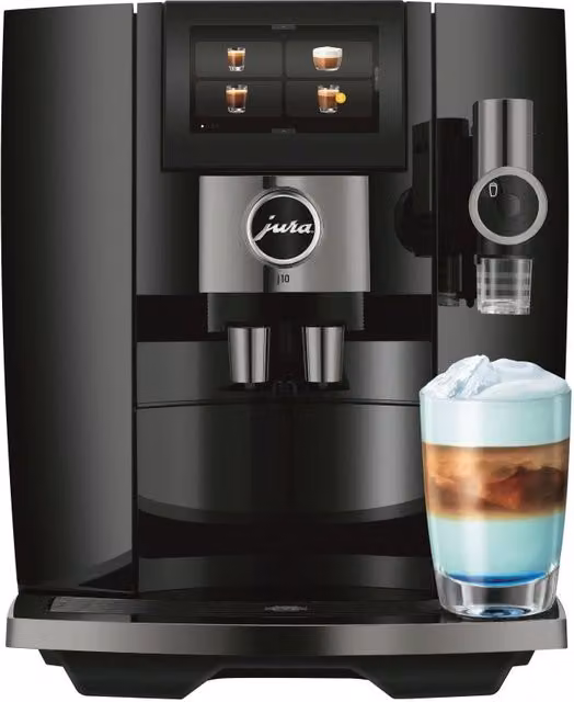 Cafetera automática Jura J10 Piano Black con Cold Brew, espuma dulce, 42 especialidades y conexión WiFi