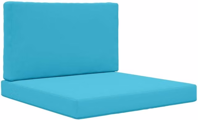 Cojín para sofá de exterior de poliéster color turquesa Vidaxl An/An: 80 x 80 cm