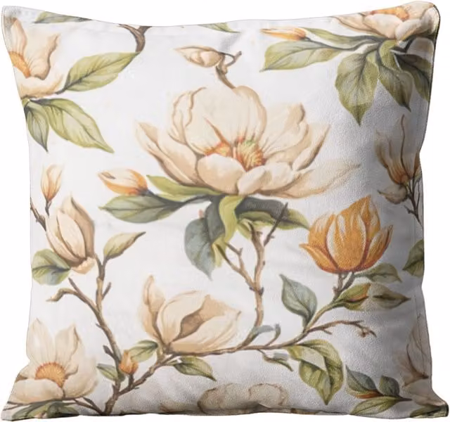 Funda de almohada Doratex de algodón 100% con diseño floral multicolor, An/P/Al: 40 x 40 cm