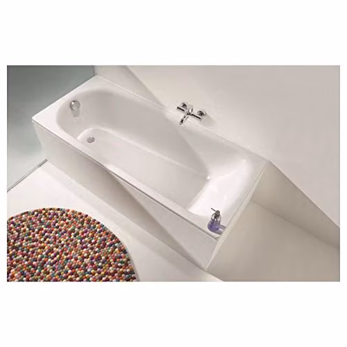 Bañera rectangular Kaldewei Franz de acero esmaltado en color blanco, An/P/Al: 140 x 70 x 39 cm