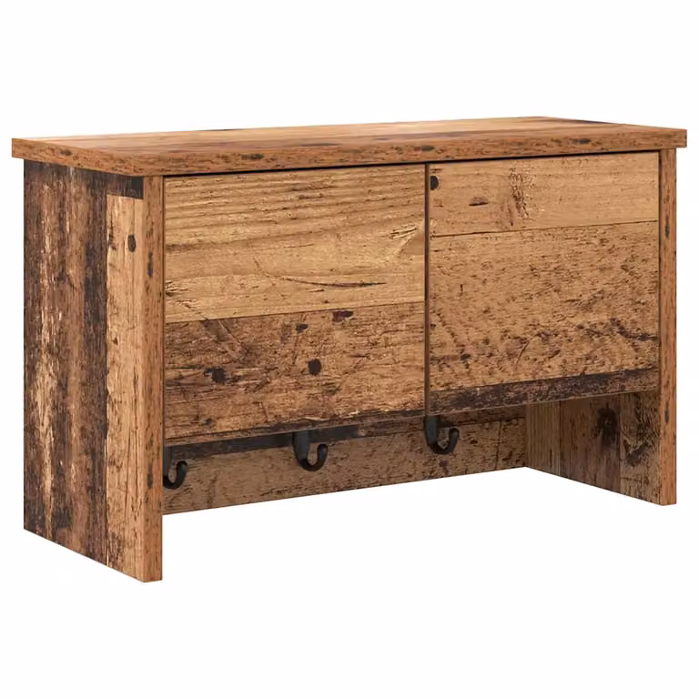Perchero de pared vidaXL de madera en color marrón para pasillo