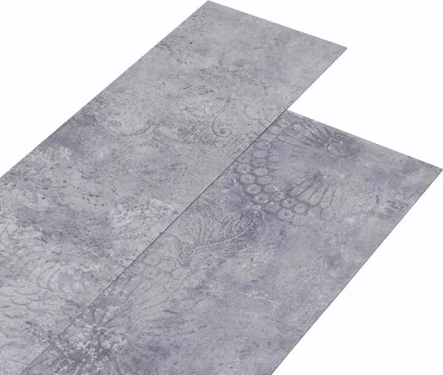 Tableros de suelo modernos de PVC autoadhesivos vidaXL, color gris, 5,26 m² (18 unidades)