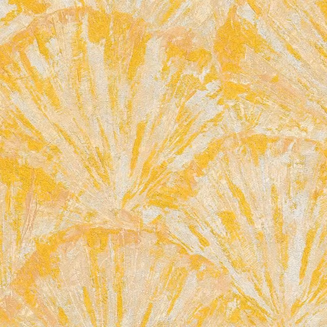 Empapelado Vinílico Profhome 781984 con Efecto Estuco y Dibujo Abstracto en Colores Beige, Blanco y Amarillo, Acabado Satinado Mate, 5,33 m2