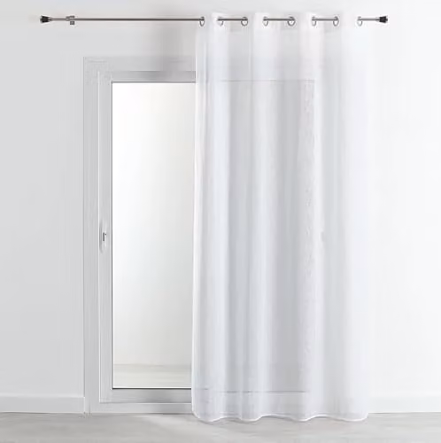 Visillo de Etamina Liso Blanco HomeMaison An/Al: 140 x 180 cm