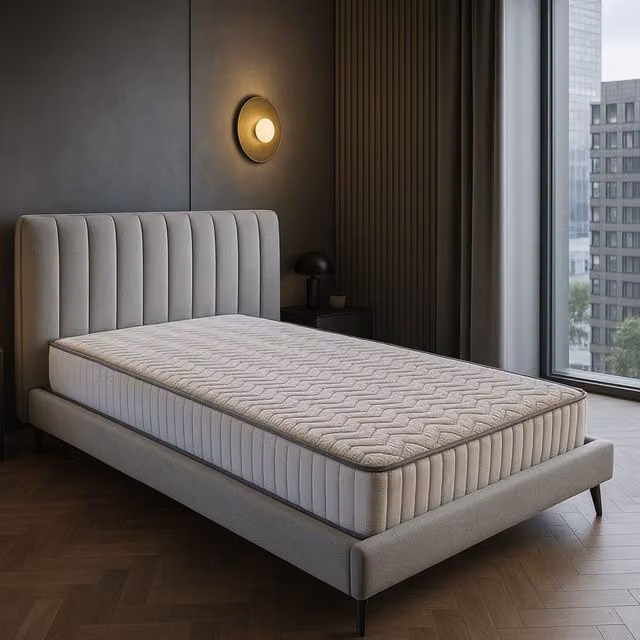 Lote de 2 colchones ortopédicos Nuits d'Or con látex de alta densidad y cara de lana para invierno, hipoalergénicos y de firmeza alta, An/P/Al: 90 x 200 x 22 cm