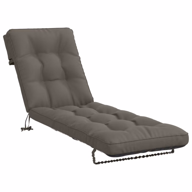 Cojín de tumbona vidaXL VIANEN gris de poliéster An/P/Al: 200 x 55 x 8 cm