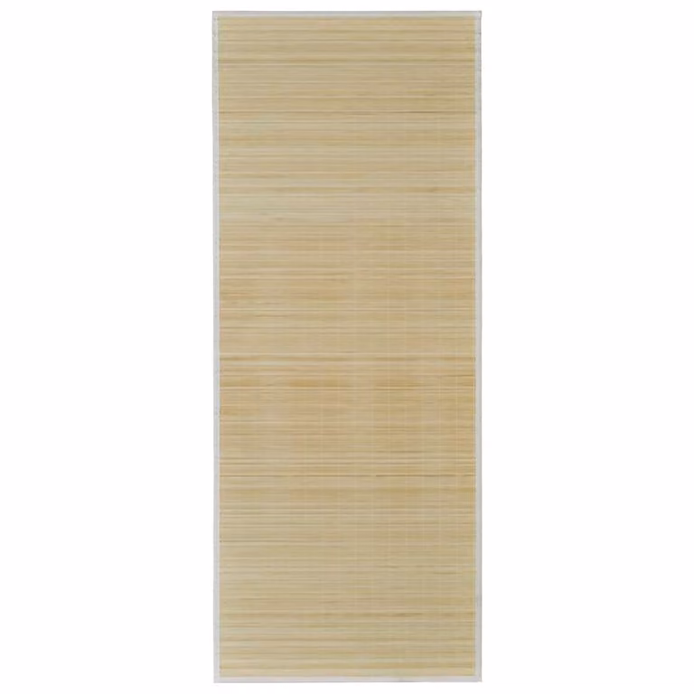 Alfombra rectangular de bambú vidaXL color beige, An/P: 80 x 300 cm