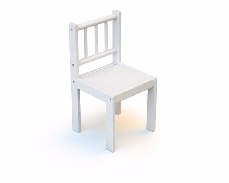 Silla infantil Webaby de madera en color blanco