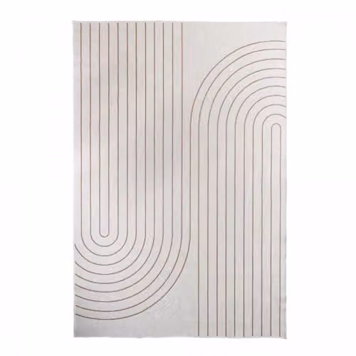 Alfombra de exterior Kilim Dezenco reversible beige An/P: 240 x 340 cm