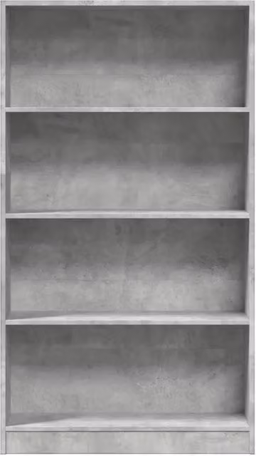 Estantería de pared minimalista vidaxl en color gris mate con panel posterior, An/P/Al: 80 x 24 x 143 cm