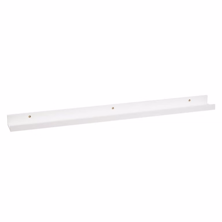 Estante flotante de pared casaselección en madera blanca de estilo moderno An/P/Al: 80 x 9,5 x 5 cm