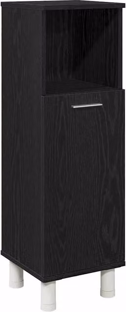 Gabinete de baño moderno SYFAX en madera de roble color negro An/P/Al: 30 x 30 x 95 cm
