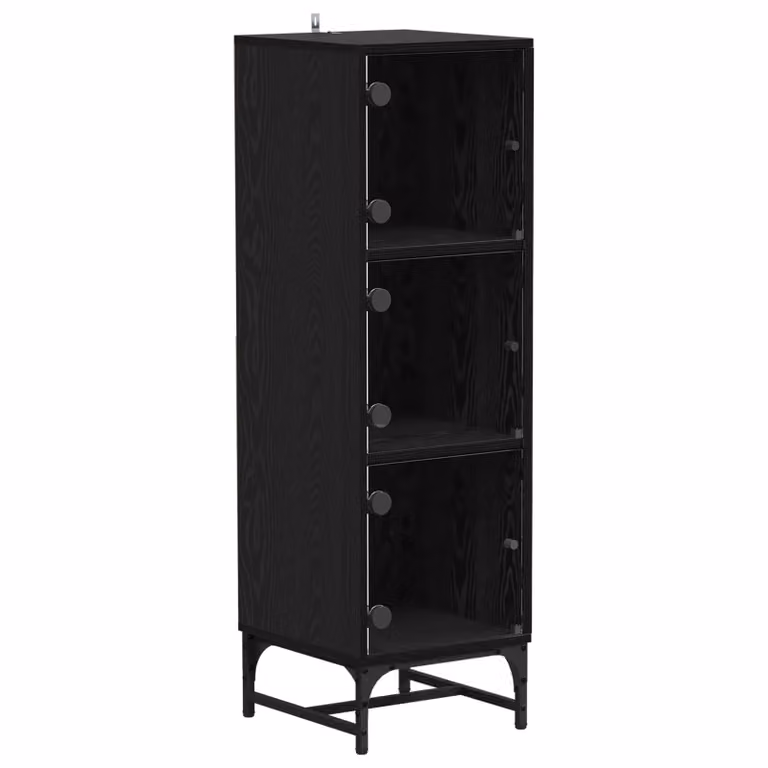 Aparador de roble negro vidaXL An/P/Al: 35 x 35 x 117 cm