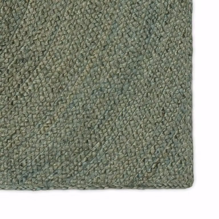 Alfombra de área de yute vidaXL, color verde, An/P: 60 x 200 cm