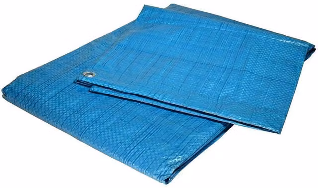 Lona de plástico Tecplast para cubrir suelos y muebles, color azul, An/P: 4 x 5 m