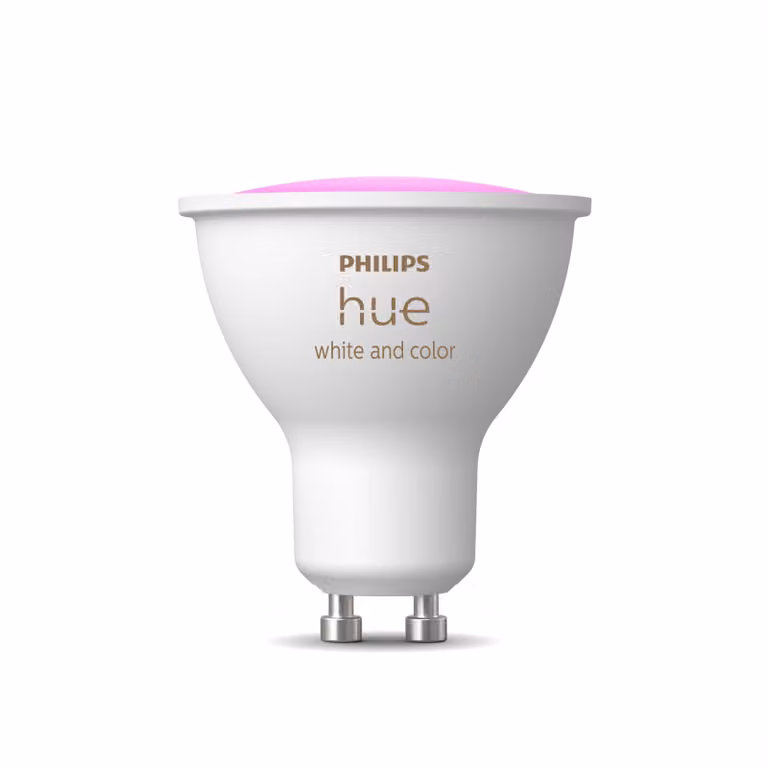 Philips Hue White & Color Ambiance GU10 Bombilla Inteligente LED Reflector de 400 Lúmenes y 4.2W con Color Cambiante y Regulable