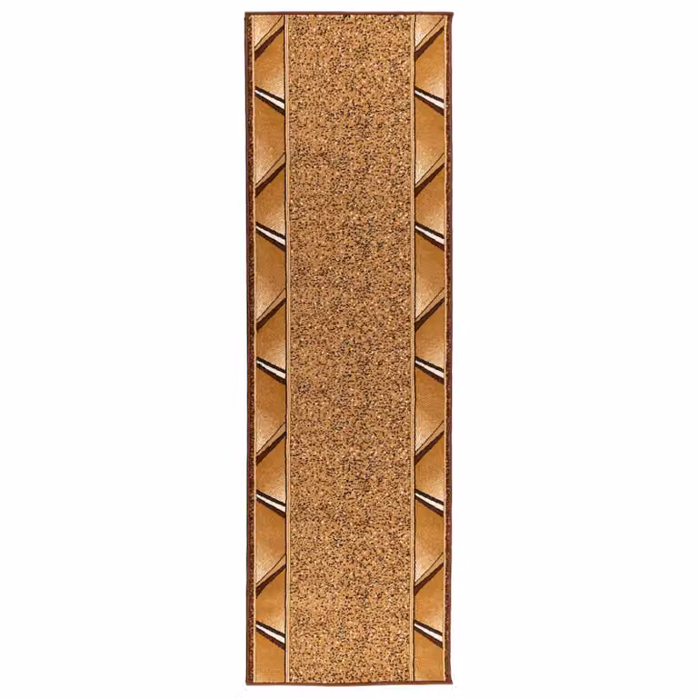 Alfombra Runner vidaXL FLORNES de tejido beige en polipropileno estilo kilim moderno para pasillos