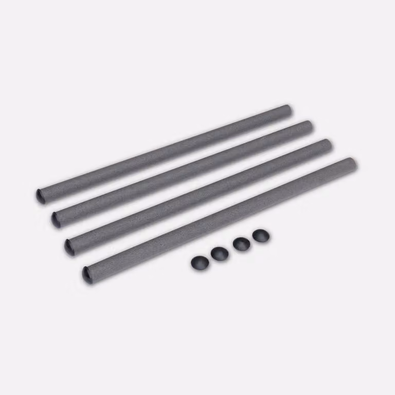 Set de 4 postes superiores de metal Sweeek para red de seguridad de cama elástica en azul, gris o verde
