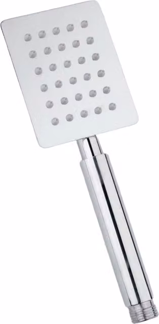 Set de ducha Schläfer Quadra con efecto alta presión, diseño ultrafino y teléfono de ducha Venice en acero inoxidable color plata cromado con sistema antical