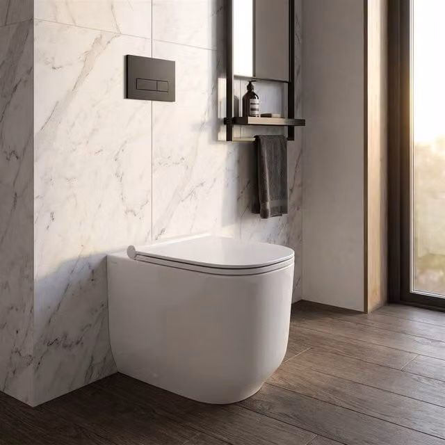 Inodoro empotrado rimless con fijaciones ocultas Ceramica Dolomite blanco An/P/Al: 36 x 56 x 41 cm