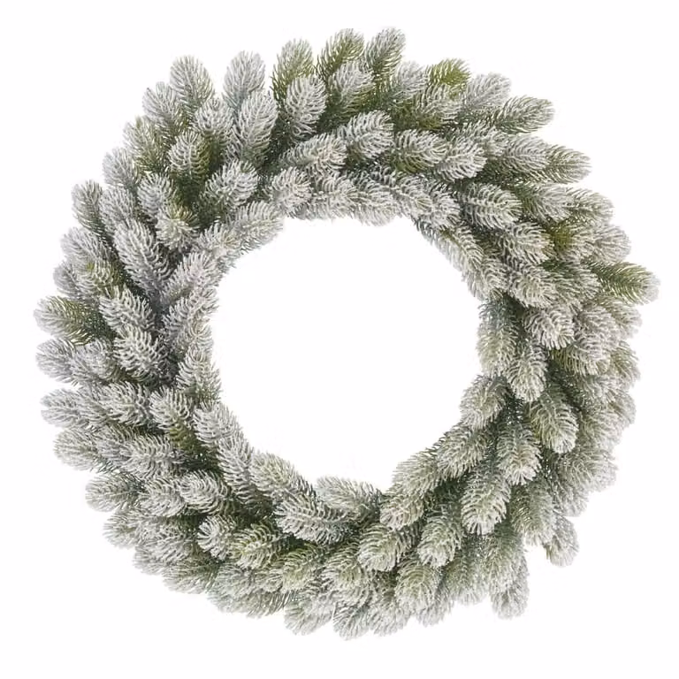 Corona decorativa colgante Nigata de Black Box Trees, color verde, An/P/Al: 60 x 60 x 12 cm