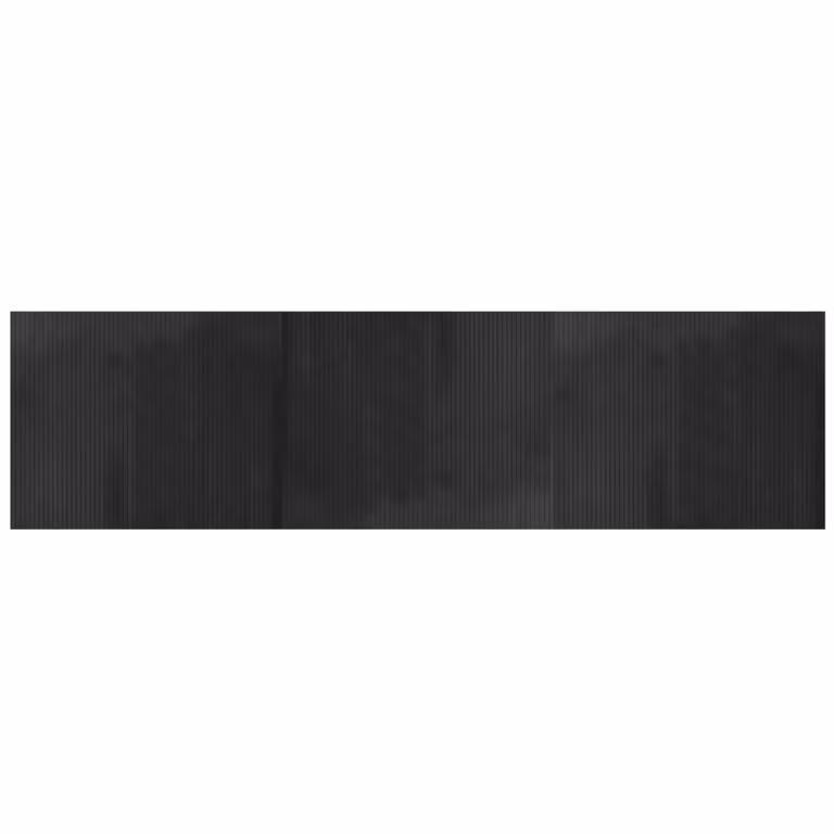 Alfombra rectangular de bambú vidaXL gris, antideslizante, An/P: 80 x 300 cm
