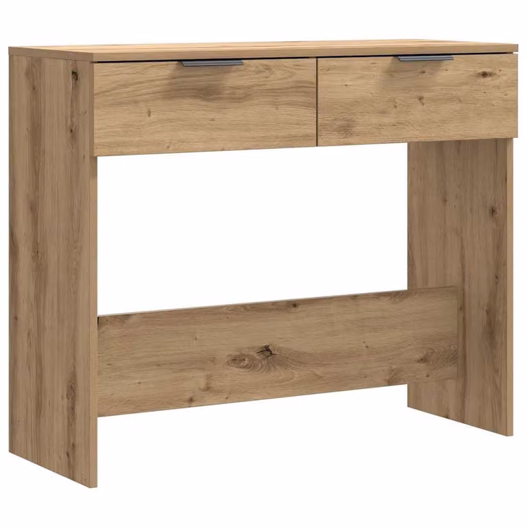 Mesa consola moderna de madera de roble color marrón vidaXL An/P/Al: 90 x 36 x 75 cm