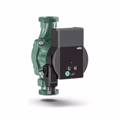Bomba de circulación para calefacción Wilo Atmos Pico 30/1-8 de 75 W con rotor húmedo y acero inoxidable, color verde, Distancia entre ejes: 180 mm