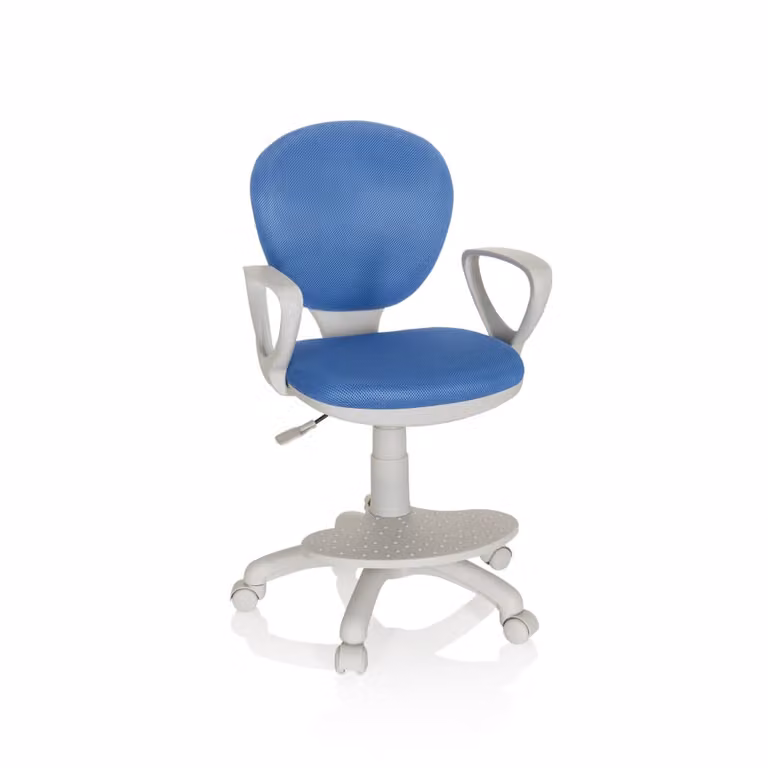 Silla de escritorio giratoria para niños Kid Colour G1 de hjh office en tela azul y gris
