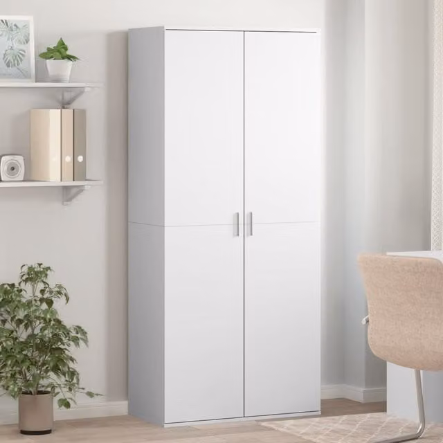 Zapatero moderno de pared vidaXL en color blanco, An/P/Al: 80 x 39 x 178 cm