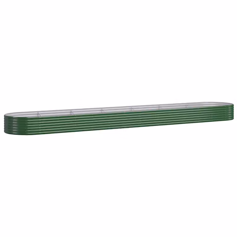 Jardinera arriate Syfax de acero galvanizado verde An/P/Al: 544 x 100 x 36 cm