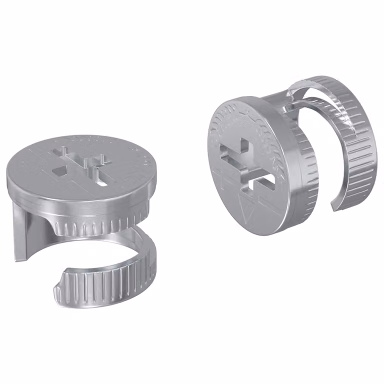 Pack de 2 tuercas de bloqueo de perno vidaXL en acero galvanizado color plateado de 12 x 10 mm