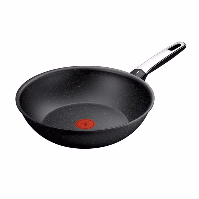 Wok Tefal Expertise+ de 28 cm con revestimiento antiadherente en color negro y compatible con inducción