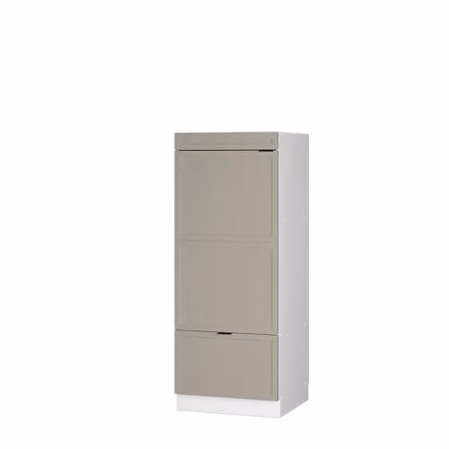 Armario alto de cocina Vicco Fame-Line en gris, beige y blanco con puertas de cierre suave, An/P/Al: 60 x 58,1 x 153,6 cm