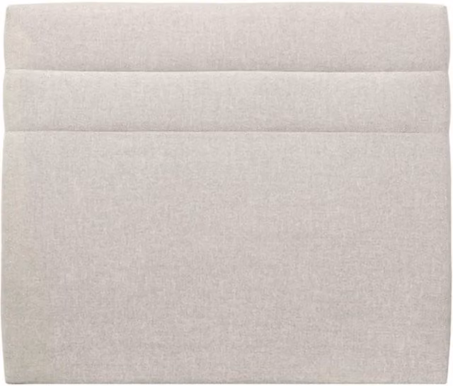 Cabecero de cama Tribu Pearl de Indream en color beige con diseño de 2 líneas y acabado tapizado An/P/Al: 120 x 105 x 120 cm