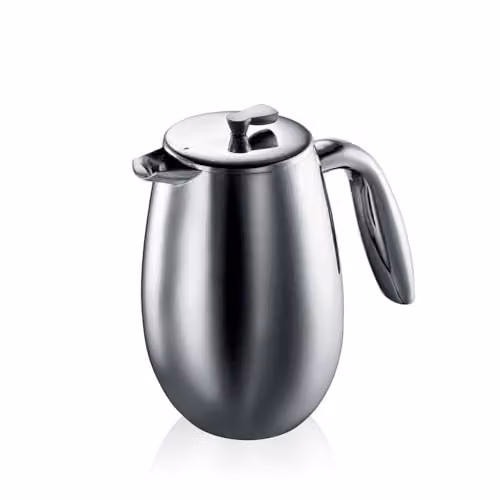 Cafetera y tetera térmica Bodum Columbia con infusor, acero inoxidable y plástico, color plata, 0,35 l