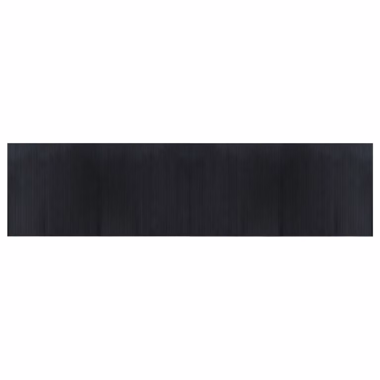 Alfombra rectangular de bambú vidaXL negra antideslizante An/P: 100 x 400 cm