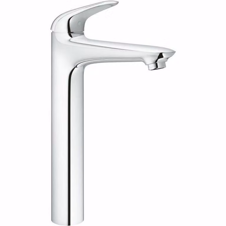 Lavabo para baño Grohe en color plata con acabado cromado y desagüe pop-up