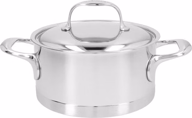 Cacerola con tapa Demeyere Atlantis de acero inoxidable y cobre color plata, Diámetro: 18 cm