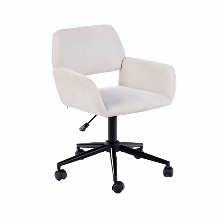 Silla de oficina ergonómica Urban Meuble para niños con reposabrazos y ruedas en color beige