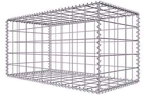 Gavión de acero galvanizado Niederberg Metall para jardín y barrera acústica, color gris, An/P/Al: 100 x 50 x 50 cm