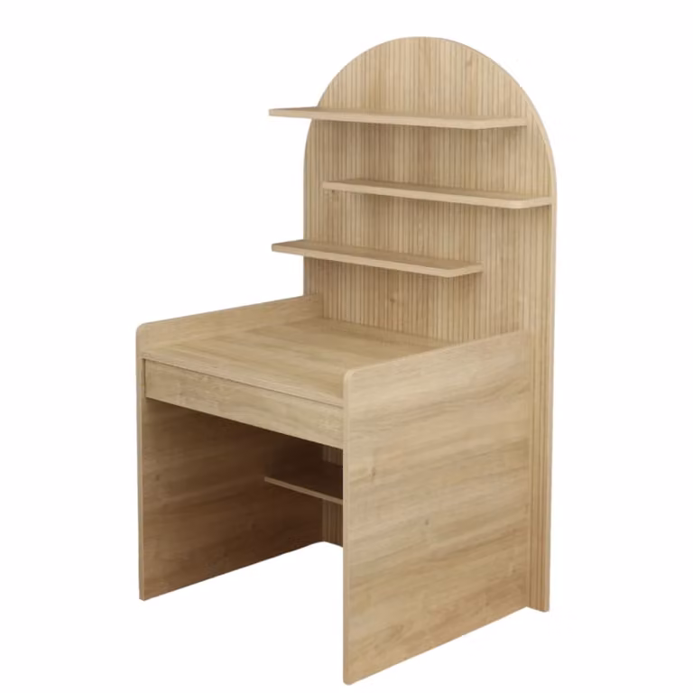Escritorio infantil Sauthon de madera de roble en color marrón y beige