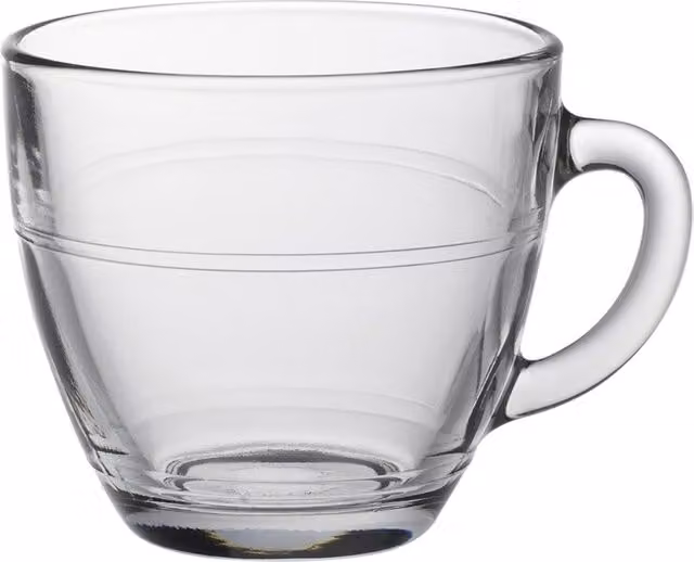 Taza de café espresso Gigogne Duralex de cristal transparente apta para microondas y lavavajillas