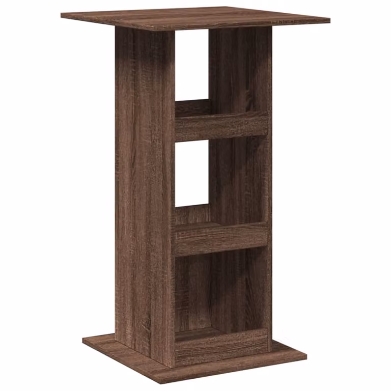 Mesa alta de bar con almacenaje vidaXL en madera color roble marrón An/P/Al: 60 x 60 x 102 cm