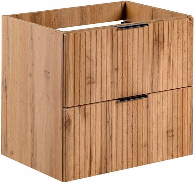 Mueble bajo lavabo Adriel de PETITS MEUBLES en madera con puertas de cierre suave y cajones internos para baño