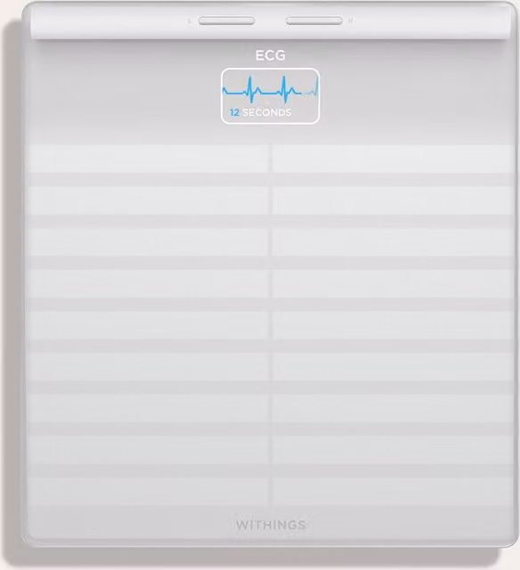 Báscula de análisis corporal Withings Body Scan blanca con control por aplicación y conexión wifi