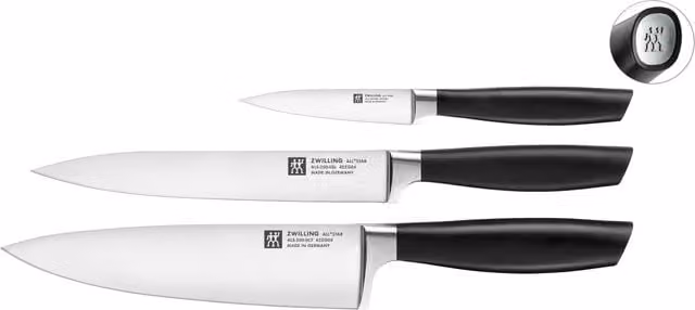 Juego de 3 cuchillos All Star de ZWILLING en color plata y acero inoxidable con mango de plástico