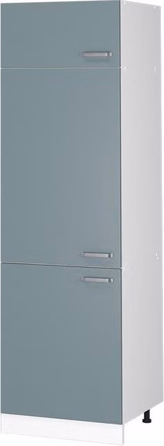 Armario Vicco R-Line para frigorífico empotrado en color gris azulado con puertas batientes