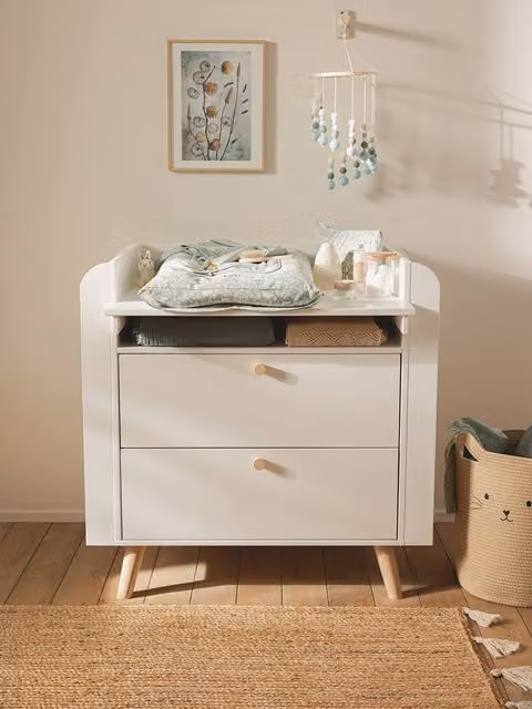Cómoda cambiador LÍNEA CONFETTI de Vertbaudet en color blanco