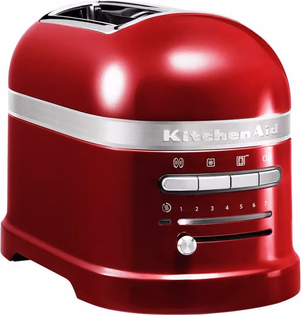 Tostadora KitchenAid 5KMT2204ECA en color rojo con temporizador y función de mantener caliente
